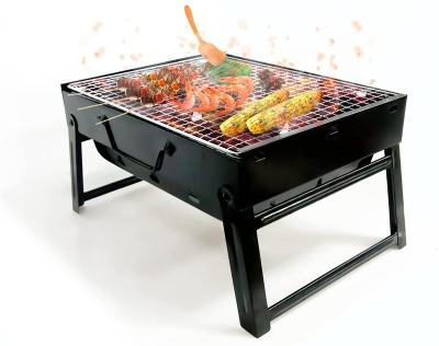 China Adjustable Height Easy To Clean balcony barbecue use steel folding bbq grill for outdoor cooking camping for sale