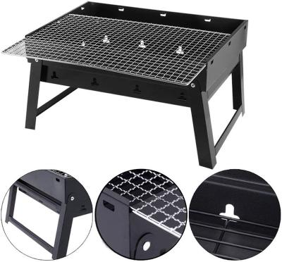 China Adjustable Height Folding Charcoal Grill Stainless Steel Mini BBQ Grill for 2-5 People Use to Outdoor Cooking Camping for sale