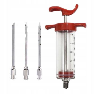 China Easily Cleaned Premium Quality Turkey Syringe Large Capacity Marinade BBQ Meat Syringe with Stainless Steel Needle for sale