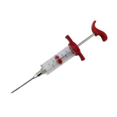 China Easily Cleaned Hot Sale Large Capacity Turkey Meat Syringe Marinade BBQ Meat Syringe with Stainless Steel Needle for sale