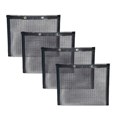 China Dustproof New design barbecue mat accessory Reusable non-stick PTFE glass fibre high temperature resistant mesh barbecue net bag for sale