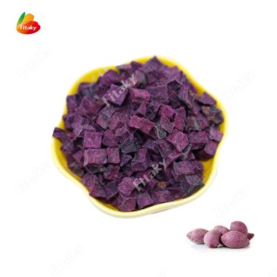 China Hot Sale Dry High Quality Brands Dried Sweet Potato Chips Dehydrated Purple Sweet Potato Granules for sale