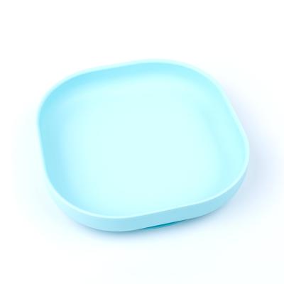 China BPA Free Wholesale Silicone Baby Food Grade One Piece Dinner Dish for sale