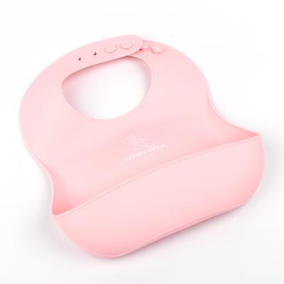 China BPA Free Silicone Baby Sustainable Waterproof Bib With With Food Catcher Baby Silicone for sale