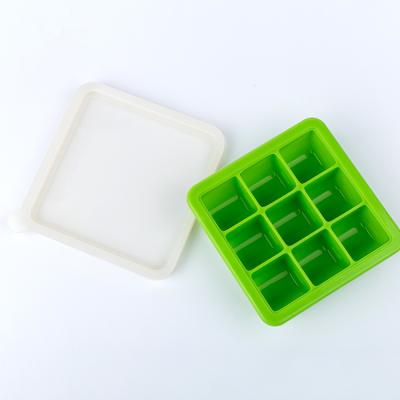 China Viable Wholesale Custom Free Durable Easy Release Mold Ice Mold Bpa Silicone Flexible Ice Cube Tray With Lid for sale