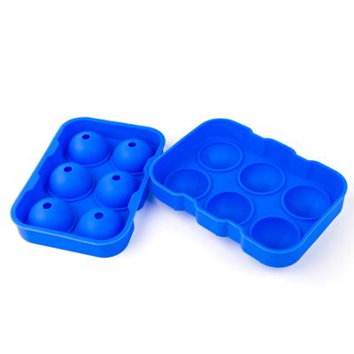 China Sustainable Certification 6 Cavity Bee Silicone Ice Cube Tray With Silicone Lid Ice Maker for sale