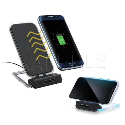 China Foldable High Quality Universal Portable Mobile Phone Stand 10W Qi Wireless Charger Super Fast Charging Foldable Protection for sale