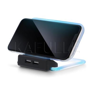 China Bestselling 10W Foldable Magnetic Wireless Charger Stand Fast Stand Charging Station Protection With Led Lamp for sale