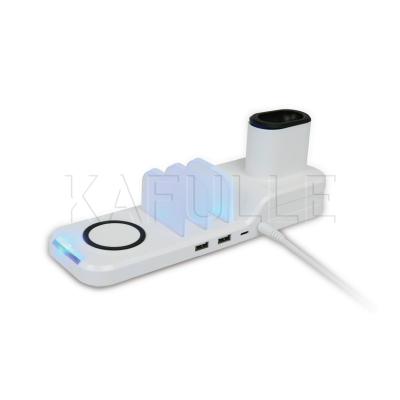 China 6 in 1 Novelty Multi Functional Model Multi-Device USB and Wireless Charging Station with QI for Phones for sale