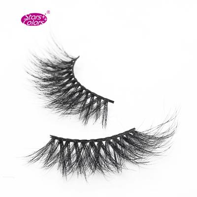 China 3D Layered 3D Effect 5D 25mm Mink Lashes Real Handmade 100% Fluffy Mink Strip Lashes False Eyelashes for sale