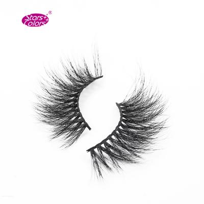 China 3D Layered 3D Effect 5D 25mm Mink Lashes Real Handmade 100% Fluffy Mink Strip Lashes False Eyelashes for sale