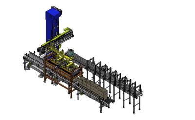 중국 단일 컬럼 포지 케이스 포장기 포장기 100NL/Min 20KW 판매용