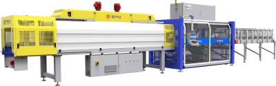 China Single Double Layer Stacking Half Tray Shrink Wrapping Machine Automatic for sale