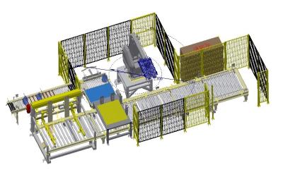 Cina Sistema automatico di palletizzazione del cassabottiglia dell'acqua robot per acqua in bottiglia OEM in vendita