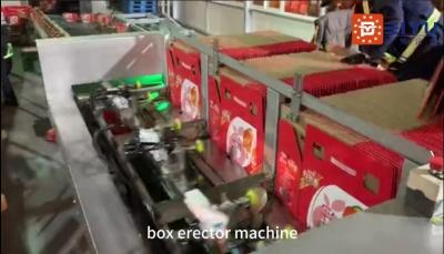 China Vertikalbox Karton Erektor Maschine Automatische für Getränke Produktionslinie zu verkaufen