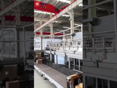 Customized 80 packs per minute single and double layer stacking half tray film packaging machine for