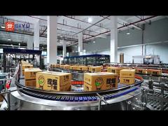 Case conveying system for 18,000BPH beverage aseptic complete line
