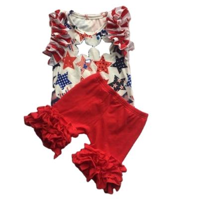 China 2020 Milk Silk Wholesale 4th of July Baby Outfits Icing Hive Boutique Outfits for sale