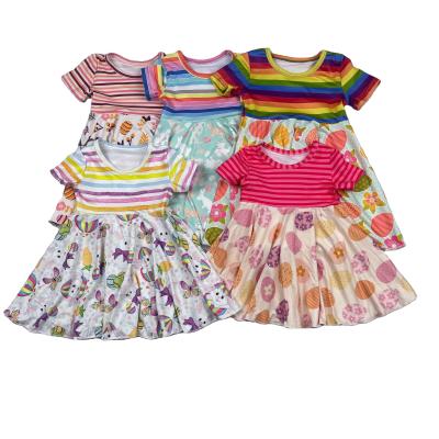 China Wholesale Girls Breathable Easter Bunny Dresses 0-12 Years Short Sleeve Pirouette Dress Girls Easter Dress Factory Sales for sale