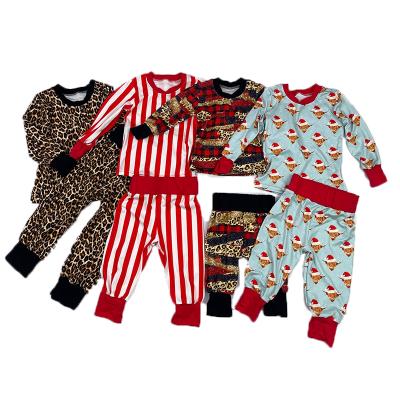 China 2021 Hot Sale Kids Christmas Baby Pajamas Baby Long Sleeve QUICK DRY Lounge Set Family Christmas Pajamas Set for sale