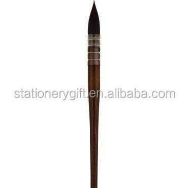 China Paint Neptune Quill Brush Wood Handle Nylon Artist Nylon Hair Watercolor Brush Plastic for sale