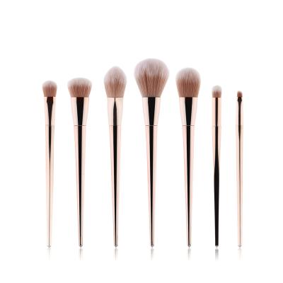 China High Quality Smudge Brush 7pcs Makeup Brush Set Glitter Rose Gold Makeup Brush Set for sale