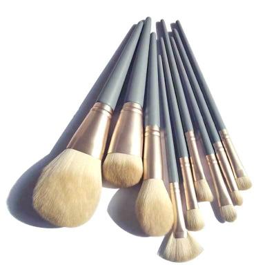 China Angular Blush 2021 Wholesale Makeup Brush Private Logo 12pcs Pro Makeup Brush Set for sale