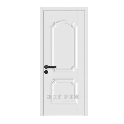 China NW-008 Modern Simple White Interior Doors Single Panel White Wood Door for sale