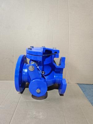 China DIN3302 Cast Iron Swing Check Valve With Counter Weight Metal / Soft Seat -20℃ To 120℃ Temp Range for sale