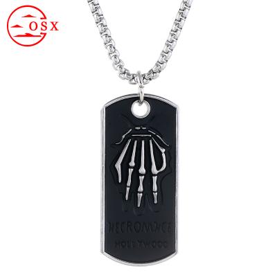 China Religious Men's Alloy Initial Pendant A Round Star Profile B Hexapointed Hand Bone Pattern Necklace Chain Name Necklace Personalized for sale