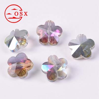 China Colorful Jewelry Beads Wholesale Factory Spot 14mm Ab Faceted Flower Shape Crystal Glass Beads Strands for Jewelry Making Diy Crafts for sale