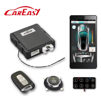 China Passive Keyless PKE Entry GPS/GSM/GPRS Smartphone Car Alarm PKE Push Button Engine Start System with Remote Start by Remote Control or Smartphone APP for sale