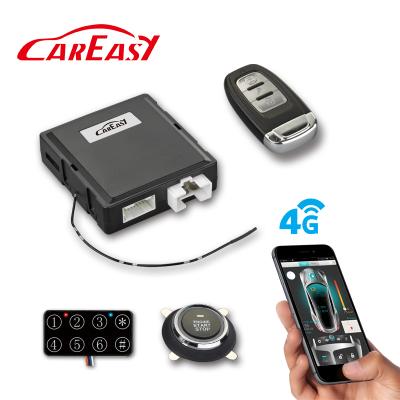 China Passive Keyless Entry PKE Entry Push Button Engine Start Stop System Smartphone Control 4G GPS/GSM Car Alarm for sale