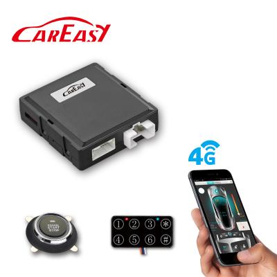 China GPS/GSM Smartphone APP Control 4G GPS/GSM Smartphone Car Alarm System with Push Button Engine Start Stop and Remote Engine Starter for sale