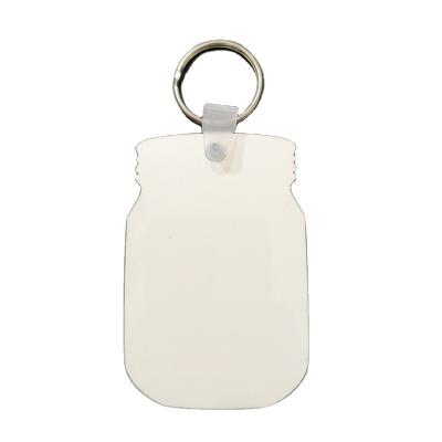 China DYE Sublimation Heat Press Double Sided Mason Jars Sublimation Blank Key Ring 2021 Key Chain New Trends Product for sale