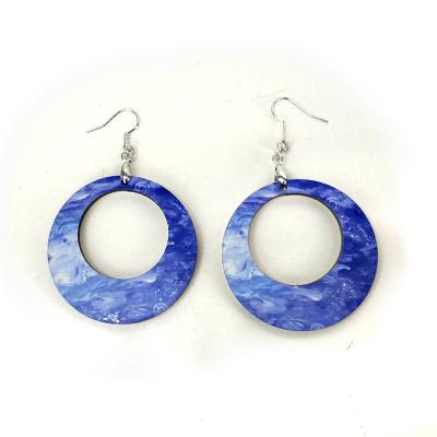 China 2021 CLASSIC custom shape round shape fashion earrings sublimation empty hook earrings custom design for sale