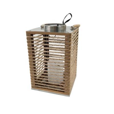 China Garden Top Sale Guaranteed Quality Decoration Hemp Rope Lantern Solar Garden Light for sale