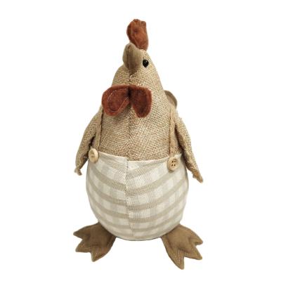 China Modern Wholesale Low Price High Quality Febric Plush Rooster Chicken Easter Decoration for sale