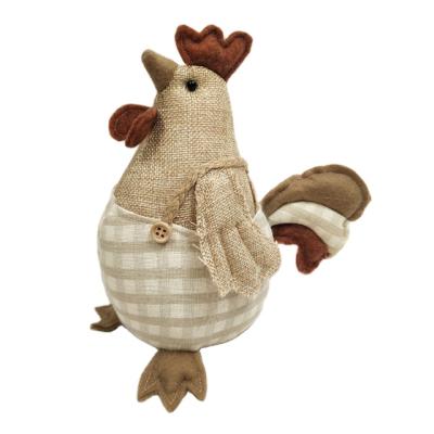 China Quality Crafts Unique Plush Chicken Stuffed Rooster Modern Easter Decoration Guaranteed for sale