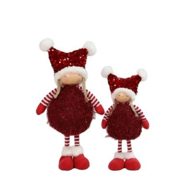 China Pure Fabric Christmas Angel Gifts On A Shelf Elves House Decoration Products With LED Lights for sale