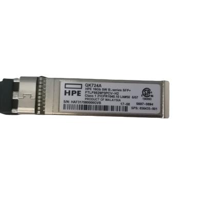 China Optical transceiver hpe QK724A 656435-001 16GB 850nm SFP+ FC brocade transceiver switch transceiver module for sale