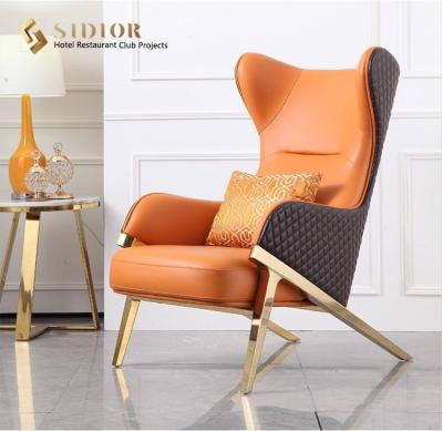 China ODM Stain Resistant Modern Leisure Chair PU Leather for Living Room for sale