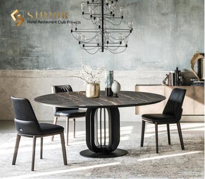 China ODM Round Marble Dining Table Set 1.2m for sale