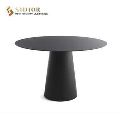 China Multifunctional Small Round Plywood Dining Table Simple Style 75cm Height for sale