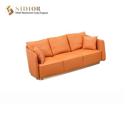 China H formen moderne gepolsterte Sitzer-lederne der Sofas 232cm des Sofa-3 Länge zu verkaufen