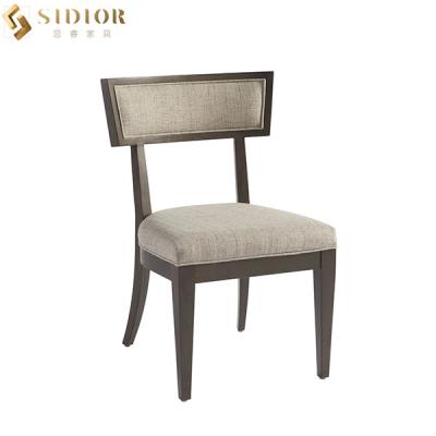 China Restaurant Solid Wood Upholstered Dining Chair comfortable modern SGS for sale