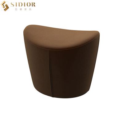 China Space Saving Movable Foot Rest Stool Under Desk PU Leather 52cm Width for sale