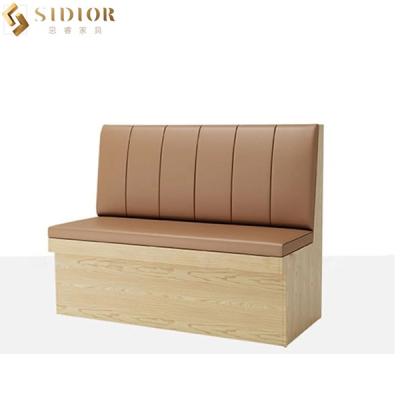 China Custom PU Leather Restaurant Booth 1m Length 2 Seater Sofa Chair for sale