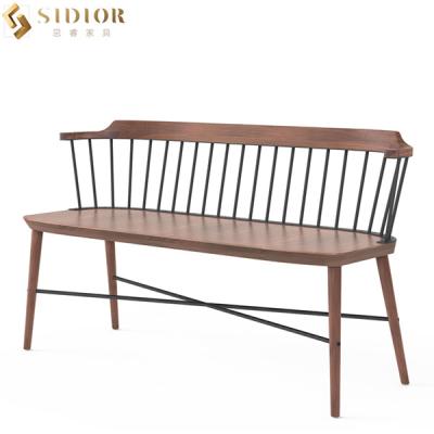 China Antique Style Restaurant Booth Sofa Seating Solid Wood 76cm Height for sale