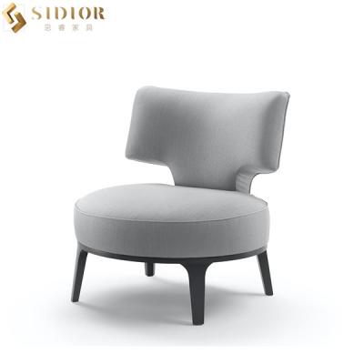 China Rest Leather Modern Leisure Chair With Solid Wood Legs for sale